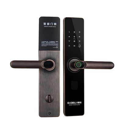 quality  Home Security KJ013H17 High Security Biometric Fingerprint Door Lock Smart TTLock APP Remote Control Anti-theft Smart Door Lock factory