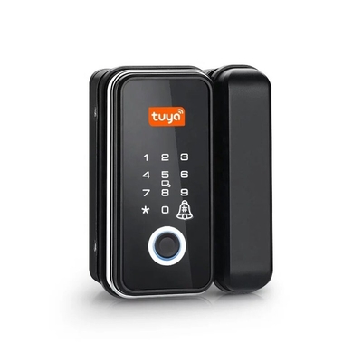 For TTLock Tuya Door Entry Door Lock Fingerprint Smart Keyless Passwords Bluetooth Glass Remote APP Open For Apartment Home Office Glass Door