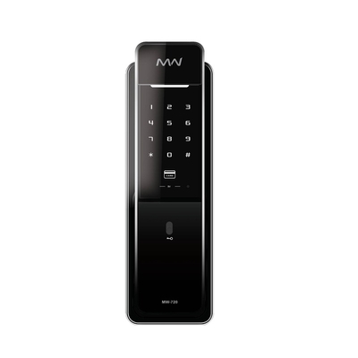 Factory Price Electronic Smart Digital Door Lock Front Door Black System With Gold Edge Smart Door Lock MW-720