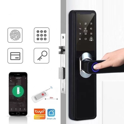 Aluminum Alloy Smart Lock with Alexa Keyless Fingerprint for Home Lock Remote Control tuya WIFI Digital Finger Smart Lock Door