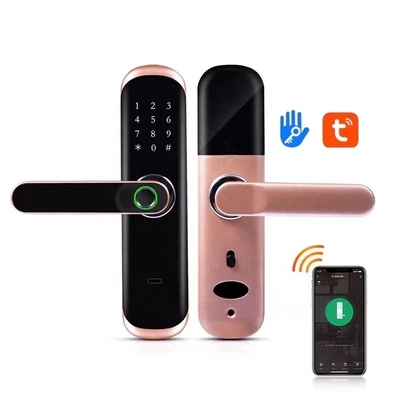 Tuya WiFi Aluminum Alloy Sensor Biometric Smart Keyless Entry Lock Electronic Fingerprint Lock Home Work With Alexa