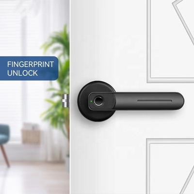 Zinc Alloy Drop Shipping Simplified Keyless Magnetic Lever Fingerprint Door Handle Lock With Key