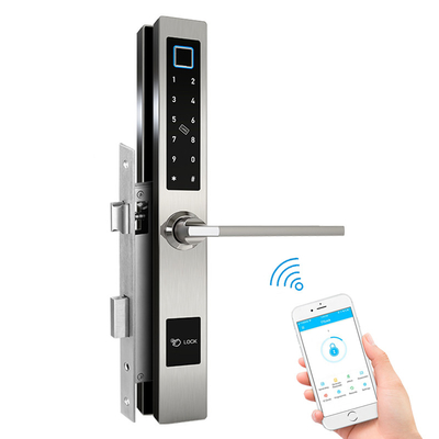 TTlock Home APP BLE Wifi RFID Card Smart Biometric Fingerprint Lock For Aluminum Glass Sliding Door