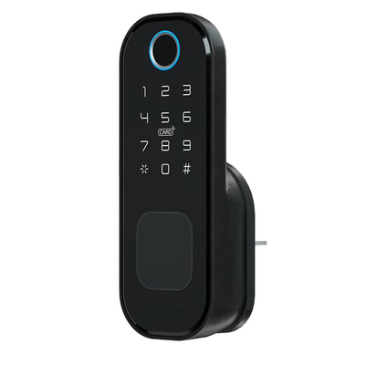 Waterproof Digital Code Card Rim Lock Smart MF Fingerprint APP Control Tuya WiFi Door Lock Home Security Electronic Mortise Lock