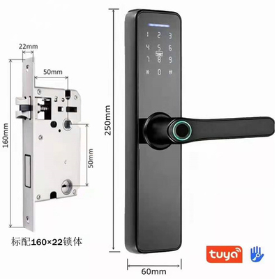 Smart Home Safe Code Wifi Digital Keyless Electric Door Handle Lock Price with Tuya or TTlock APP