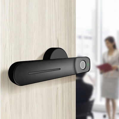 Smart Single Bedroom Door Deadbolt PVC Metal Tongue Front Door Mortise Electronic Fingerprint French Wooden Lock Aluminum Zinc Alloy
