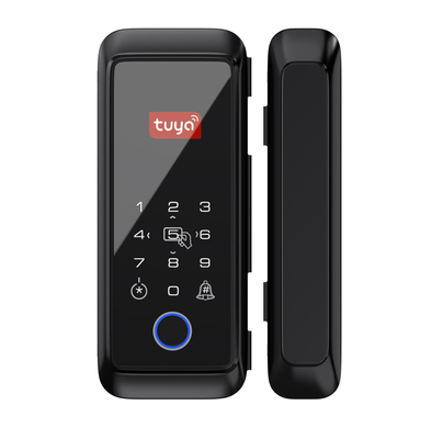 ABS plastic+aluminum alloy YOU IT C2 automatic smart door lock APP fingerprint lock stainless steel glass double hook