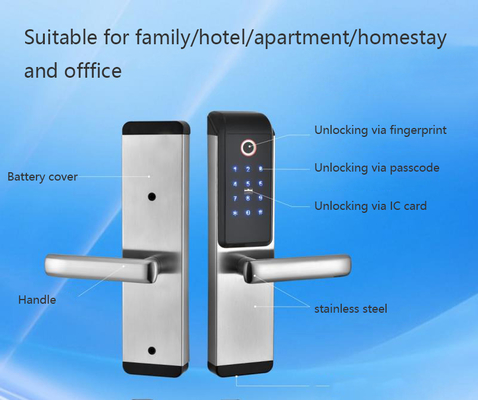 Smart Stainless Steel Lock Fingerprint Password Unlock To Detect Alarm Work TT LOCK App Control Smart Door Lock DL-11002